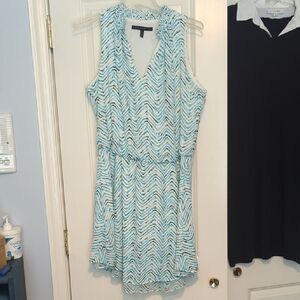 White House Black Market Blue High Low Dress